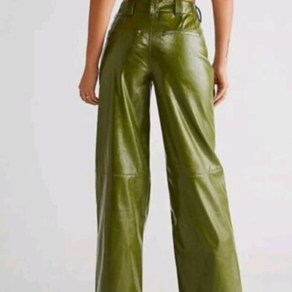 NWT Free People Star Crossed Vegan Leather Pants - Picture 2 of 2